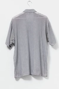 Vintage 1990s Distressed Ben Davis 1/4 Zip Sheer Stripped Shirt