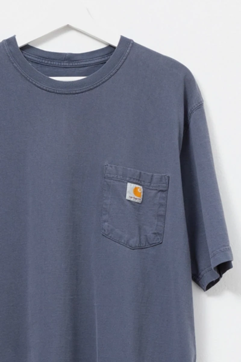 Vintage Y2K Carhartt Blue Gray Pocket T-Shirt