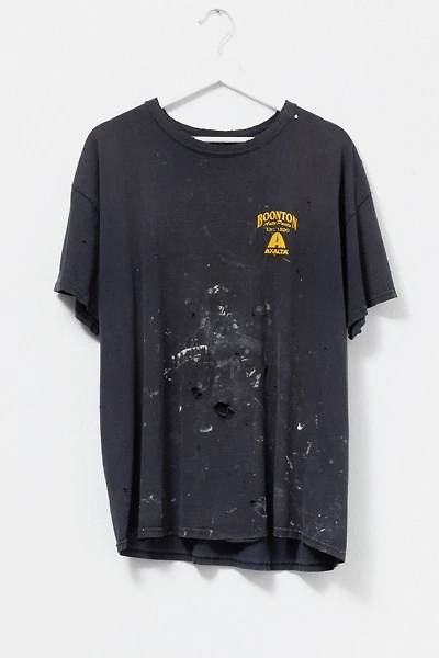 Vintage Y2K Distressed Auto Paint Shop Black Graphic T-Shirt
