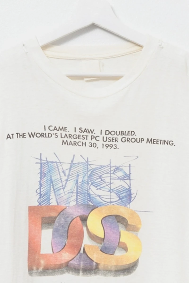 Vintage 1990s Distressed Microsoft DOS 6 Graphic T-Shirt