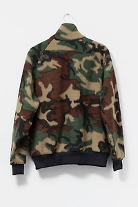 Vintage 1990s Distressed Camouflage Full Zip Fleece