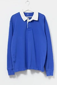 Vintage Y2K Blue Cotton Rugby Shirt