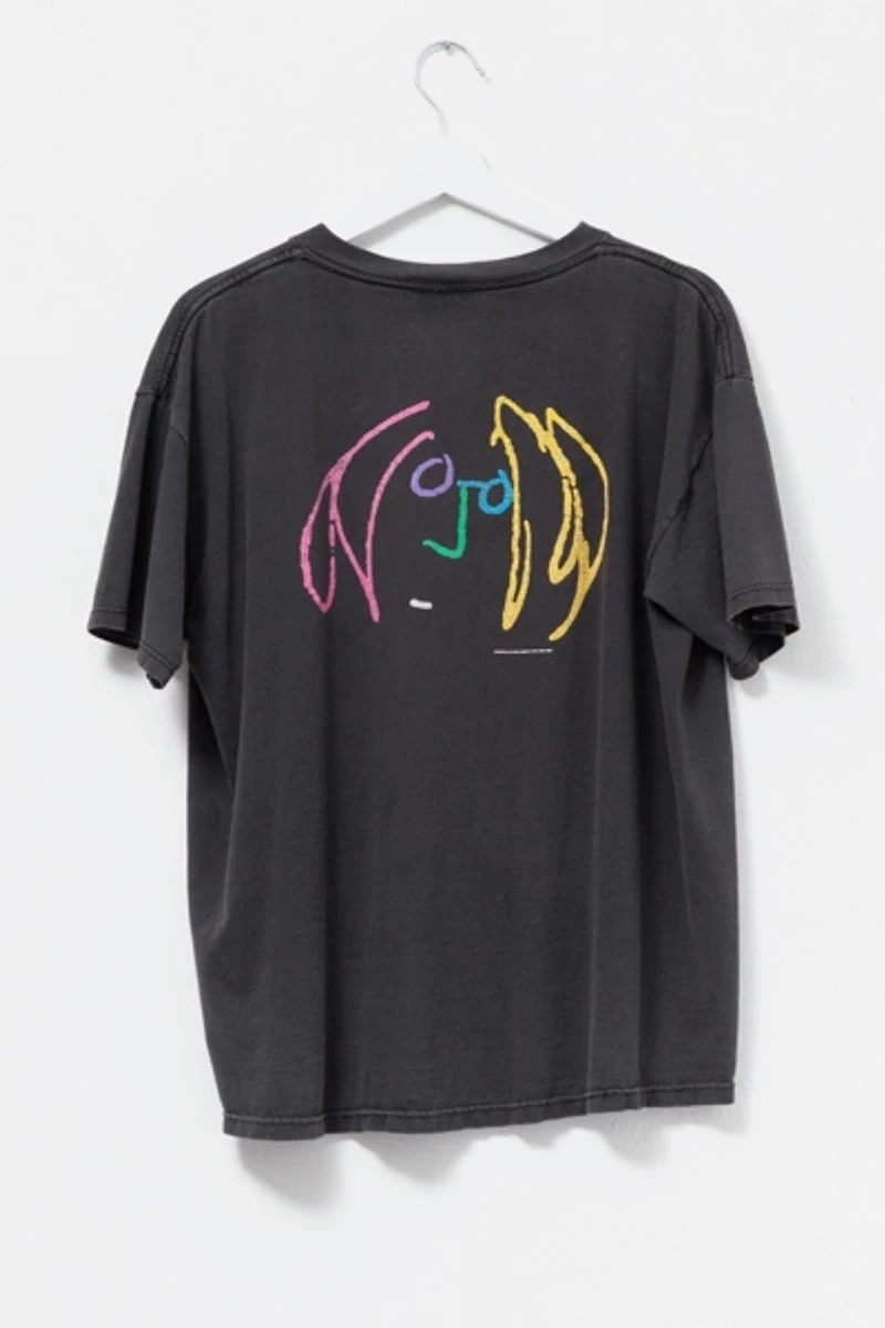 Vintage 1990s Distressed John Lennon Illustration Graphic T-Shirt