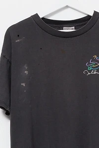 Vintage 1990s Distressed John Lennon Illustration Graphic T-Shirt