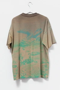 Vintage 1990s Turtle Graphic All Over Print Distressed T-Shirt