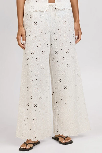 Onia Doily Broderie Wide Leg Drawstring Pant