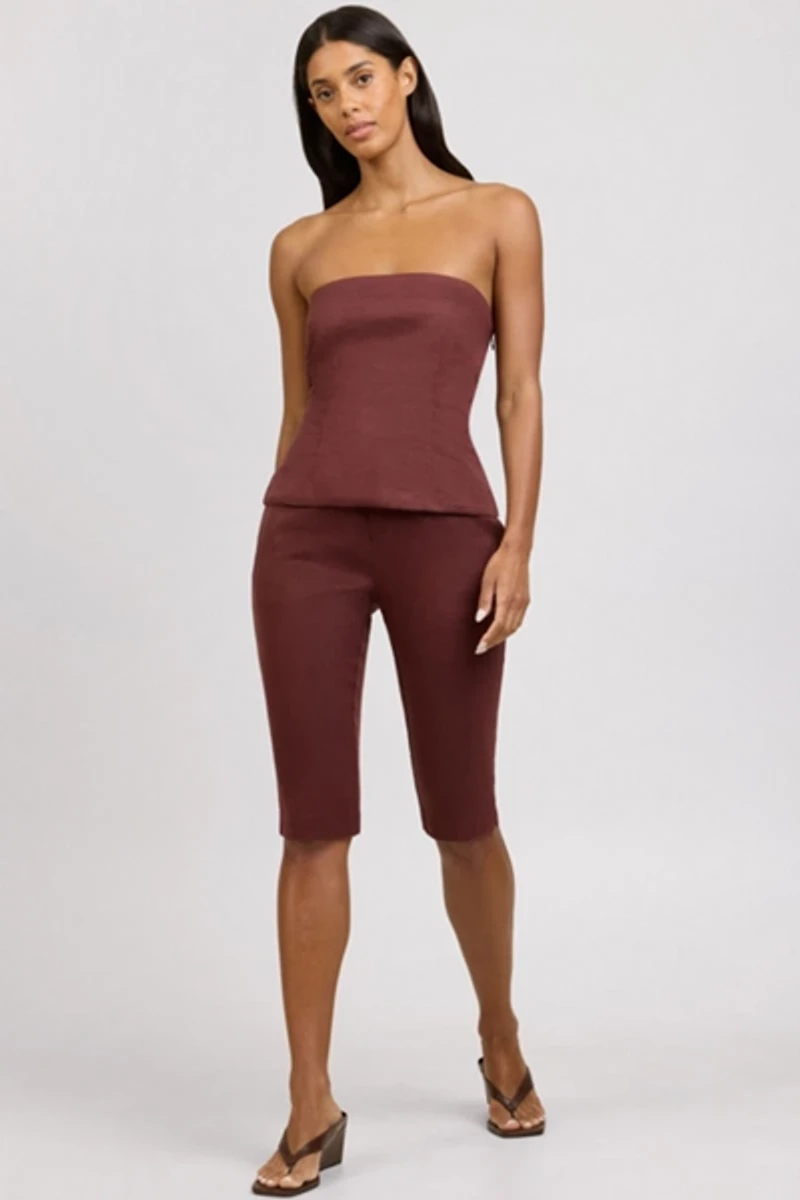 Onia Strapless Peplum Top