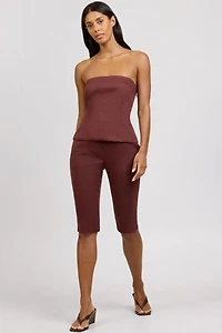 Onia Strapless Peplum Top