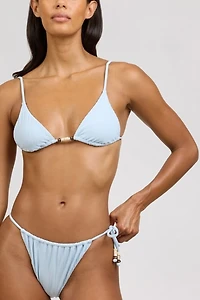 Onia Beaded Jolie Ribbed Bikini Top