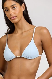 Onia Beaded Jolie Ribbed Bikini Top