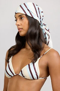 Onia Alexa Striped Triangle Bikini Top