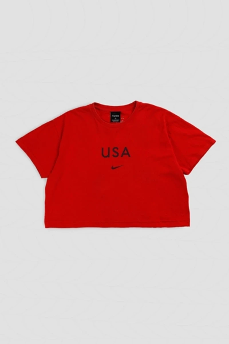 Frankie Collective Rework Crop USA Soccer Tee