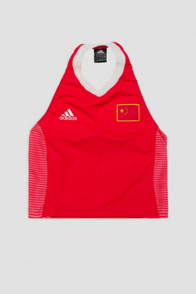 Frankie Collective Rework China Soccer Jersey Halter Top