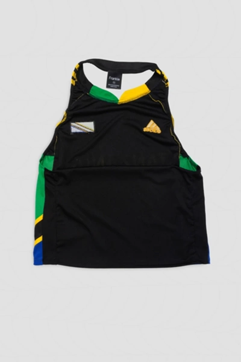 Frankie Collective Rework Tanzania Soccer Jersey Halter Top