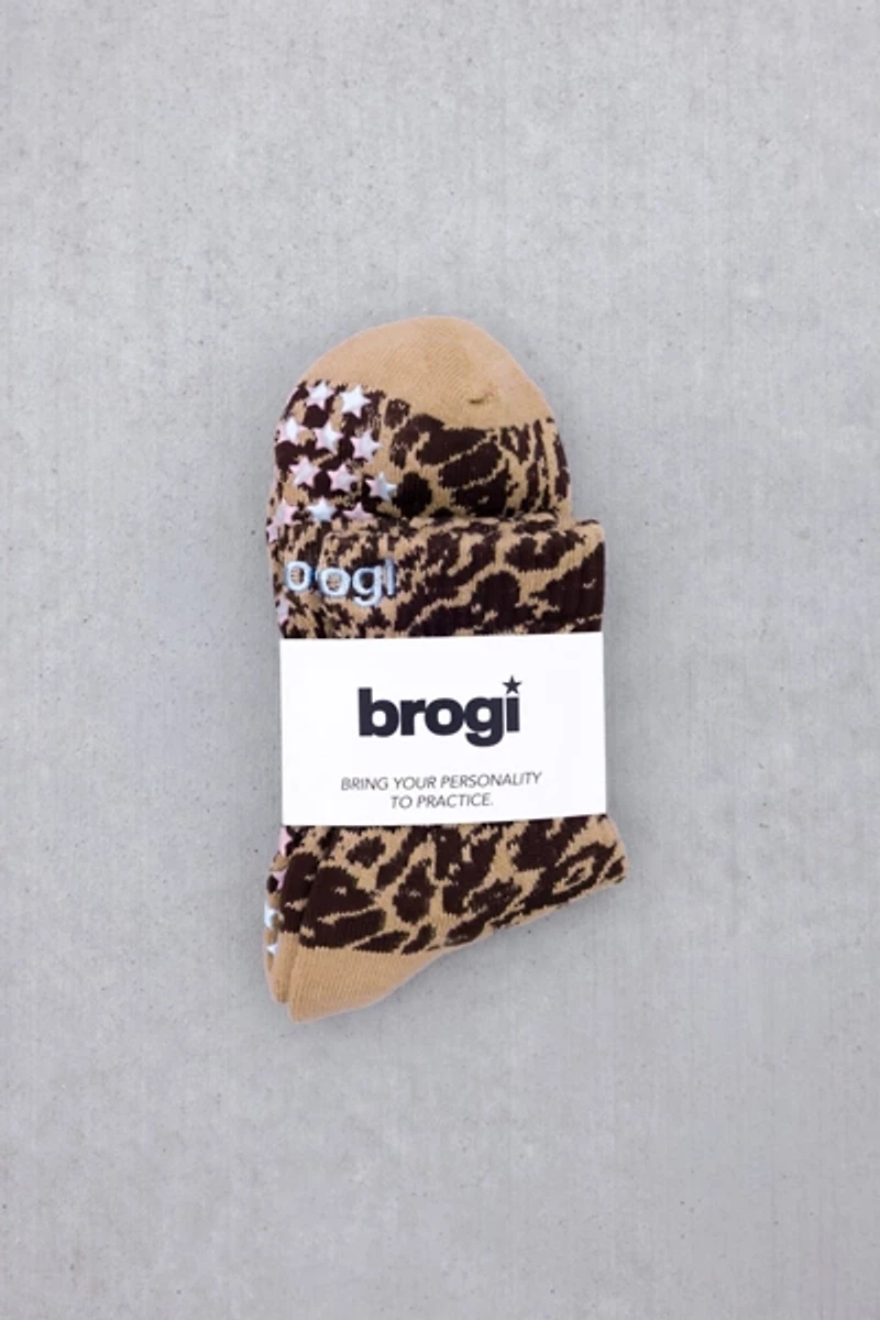 Brogi Yoga Animal Print Grip Pilates Socks