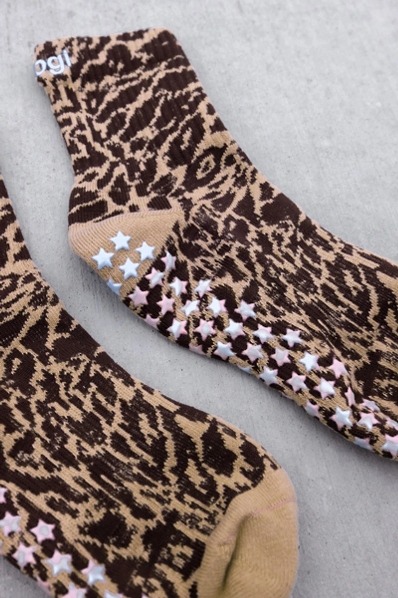 Brogi Yoga Animal Print Grip Pilates Socks