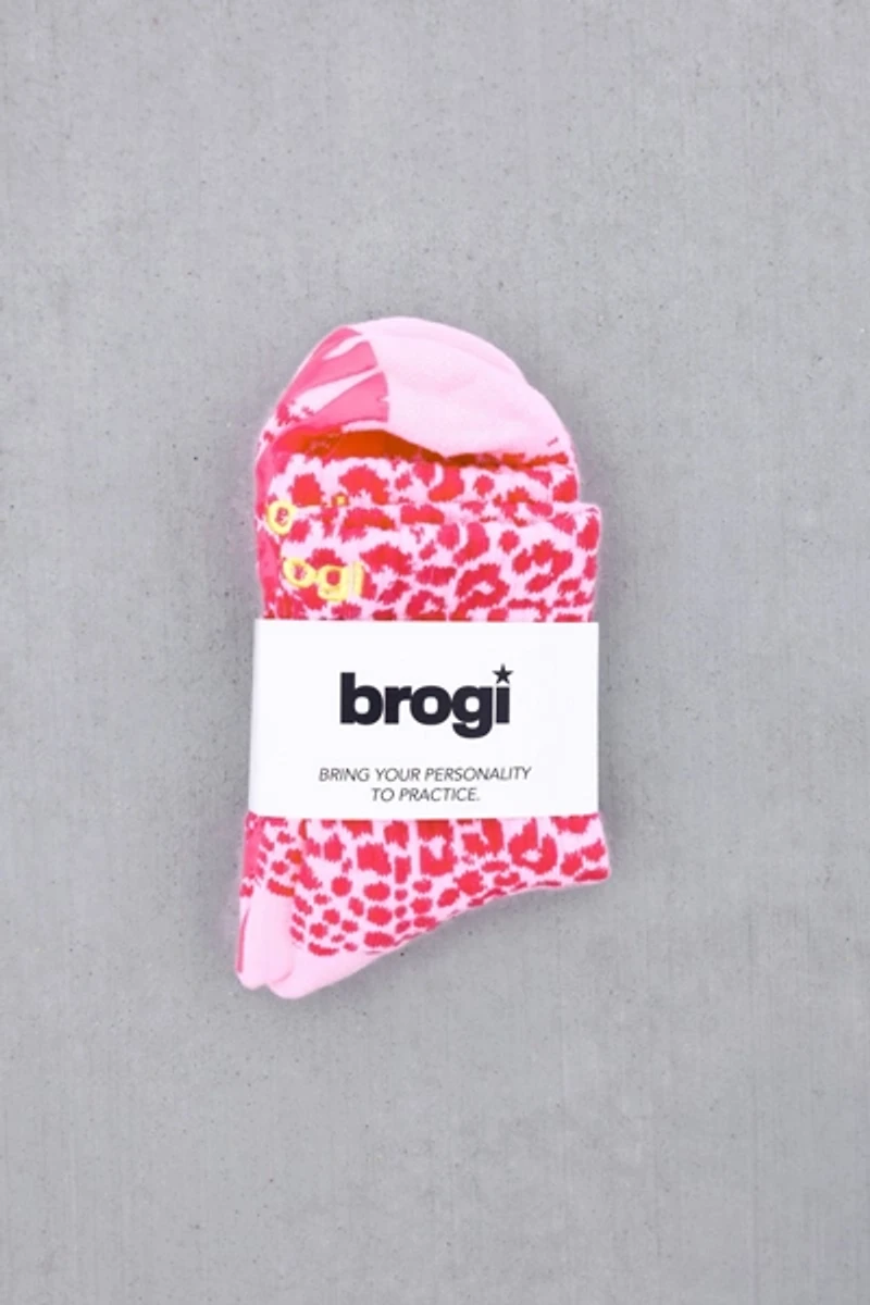 Brogi Yoga Animal Print Grip Pilates Socks
