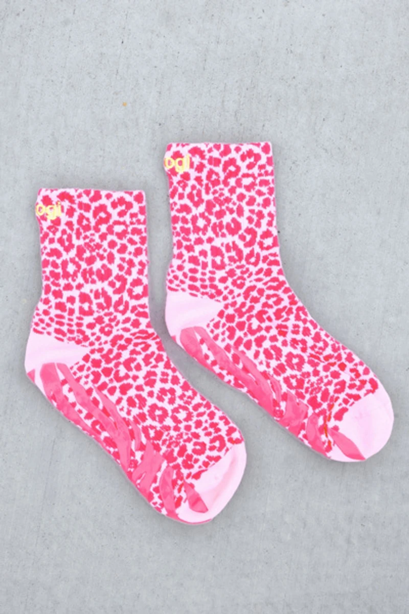 Brogi Yoga Animal Print Grip Pilates Socks