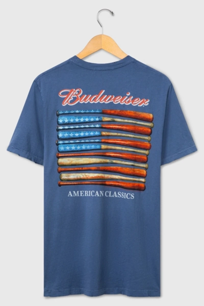Junk Food Budweiser Baseball Bats Vintage Tee