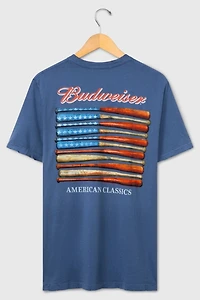 Junk Food Budweiser Baseball Bats Vintage Tee