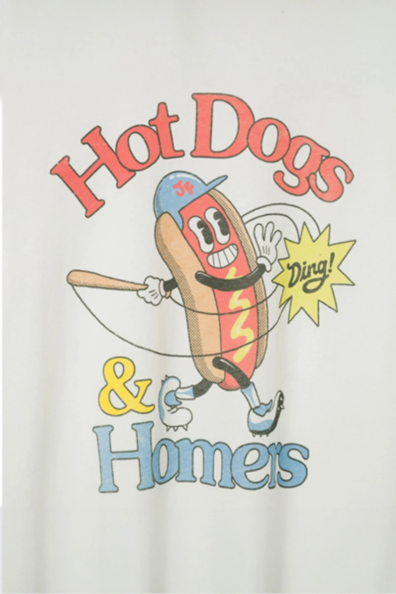 Junk Food Hot Dogs and Homers Vintage Tee