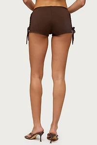 Edikted Jilly Braided Cutout Micro Shorts