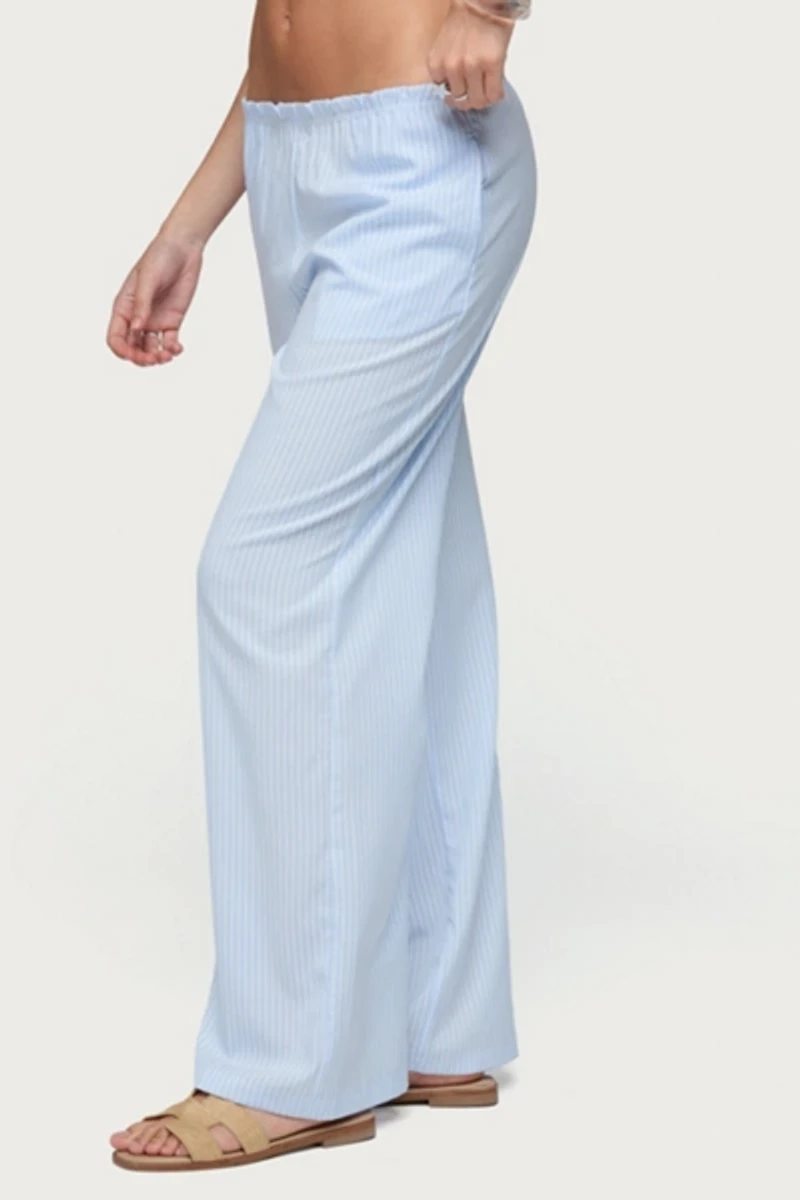 Edikted Cersei Striped Low Rise Pants