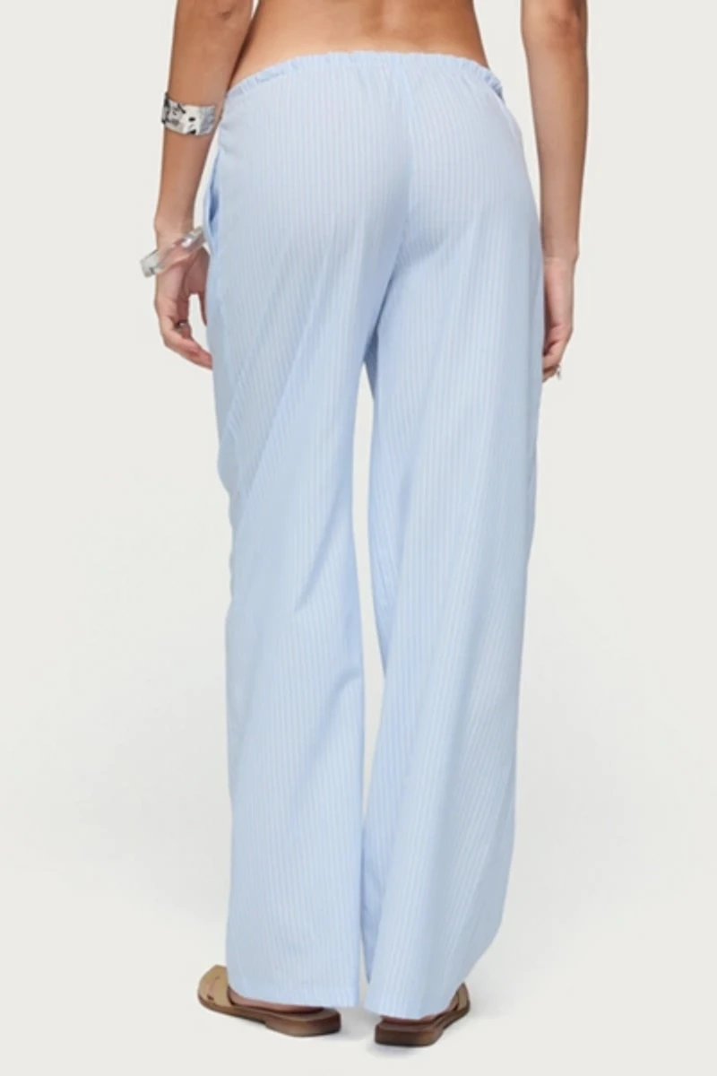 Edikted Cersei Striped Low Rise Pants