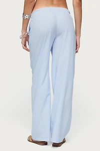 Edikted Cersei Striped Low Rise Pants