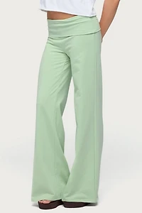 Edikted Cammy Wide Leg Foldover Pants