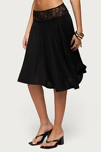 Edikted Winonah Crochet Waist Midi Skirt