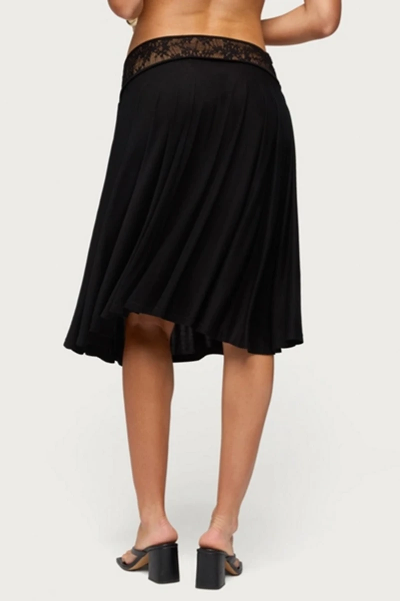 Edikted Winonah Crochet Waist Midi Skirt
