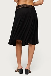Edikted Winonah Crochet Waist Midi Skirt