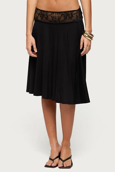 Edikted Winonah Crochet Waist Midi Skirt