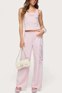 Edikted Studio Rhinestone Sweatpants