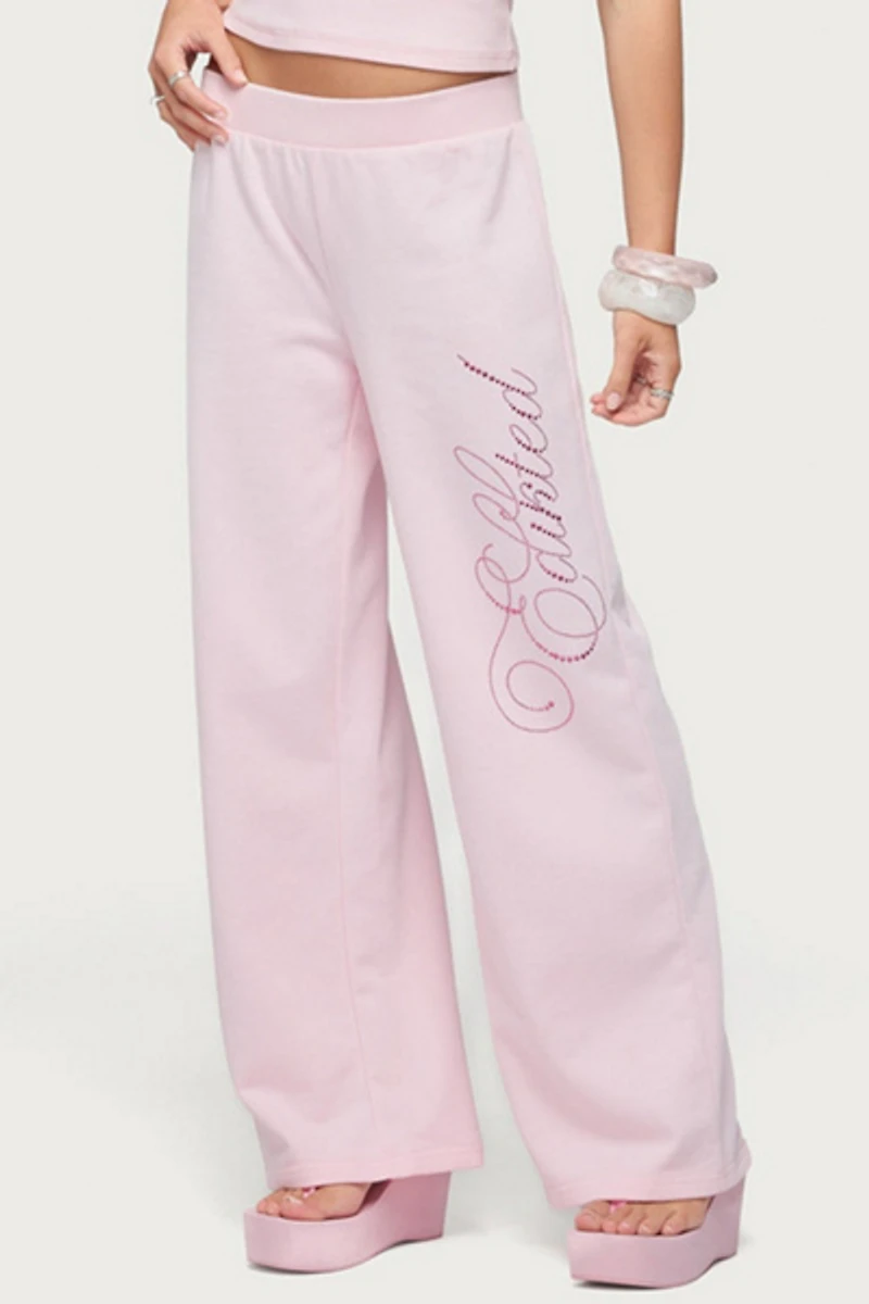 Edikted Studio Rhinestone Sweatpants