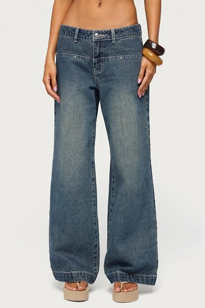 Edikted Wyn Studded Low Rise Baggy Jeans