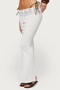 Edikted Maven Crochet Waist Knit Maxi Skirt