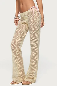 Edikted Liliette Sheer Textured Pants
