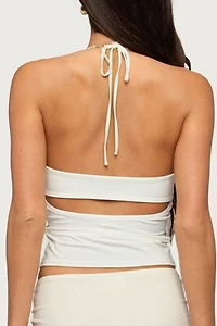 Edikted Raquel Sequin Striped Halter Top
