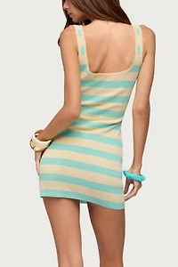 Edikted Silvie Striped Knit Mini Dress