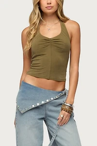 Edikted Montanah Pleated Halter Top