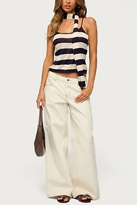 Edikted Striped Two Piece Scarf Tank Top