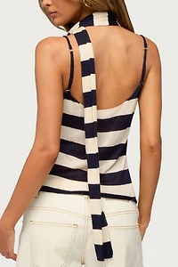 Edikted Striped Two Piece Scarf Tank Top