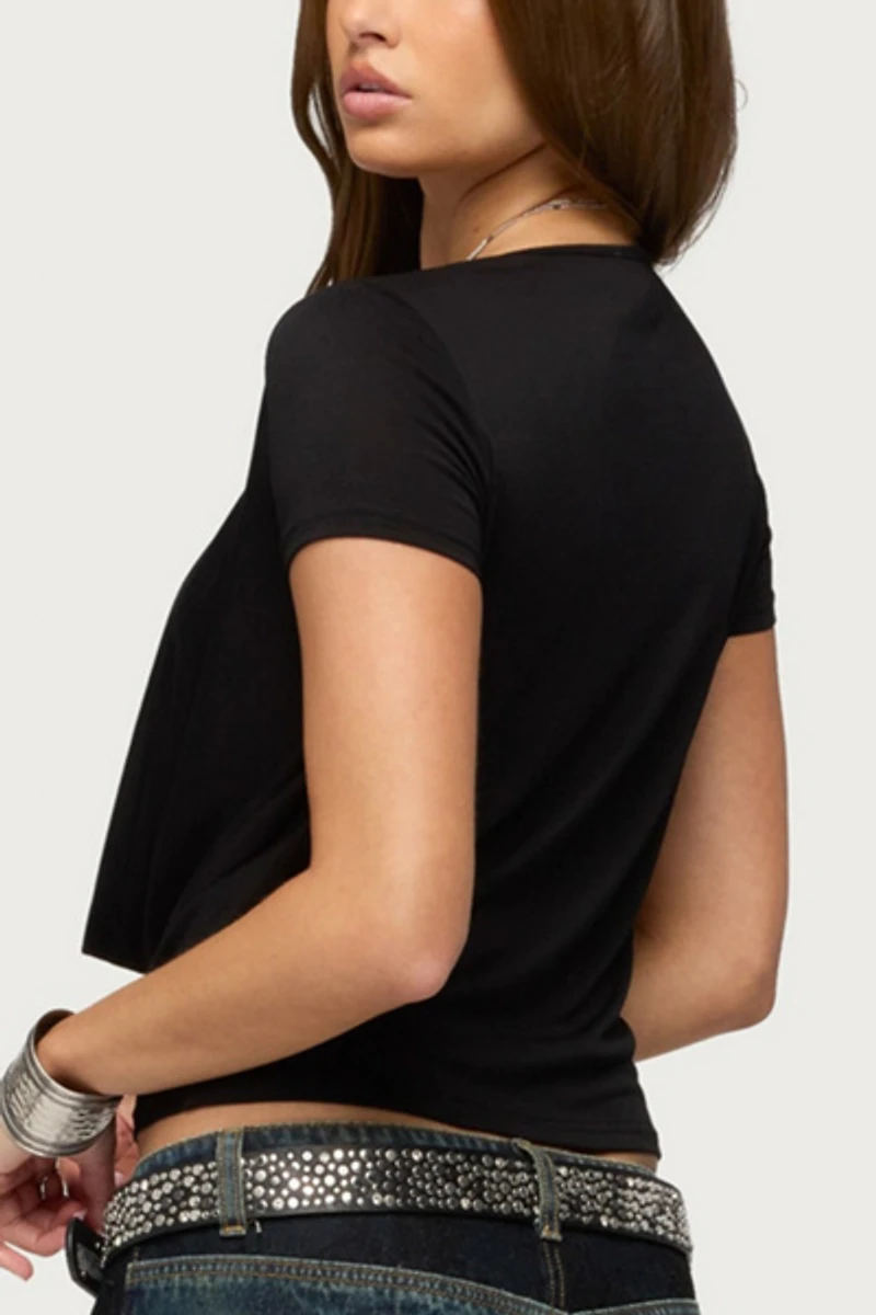Edikted Vanie Deep Cowl Neck Top