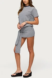 Edikted Ardeney Striped T Shirt Mini Dress