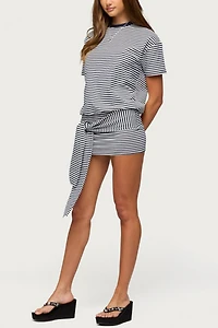 Edikted Ardeney Striped T Shirt Mini Dress