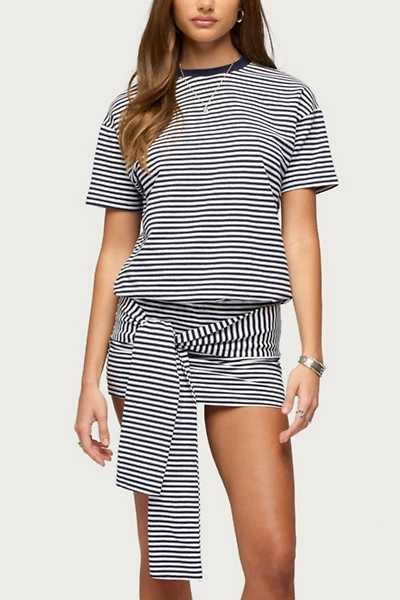 Edikted Ardeney Striped T Shirt Mini Dress