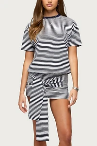 Edikted Ardeney Striped T Shirt Mini Dress