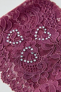 Julie Heart Gem Soft Lace Headband